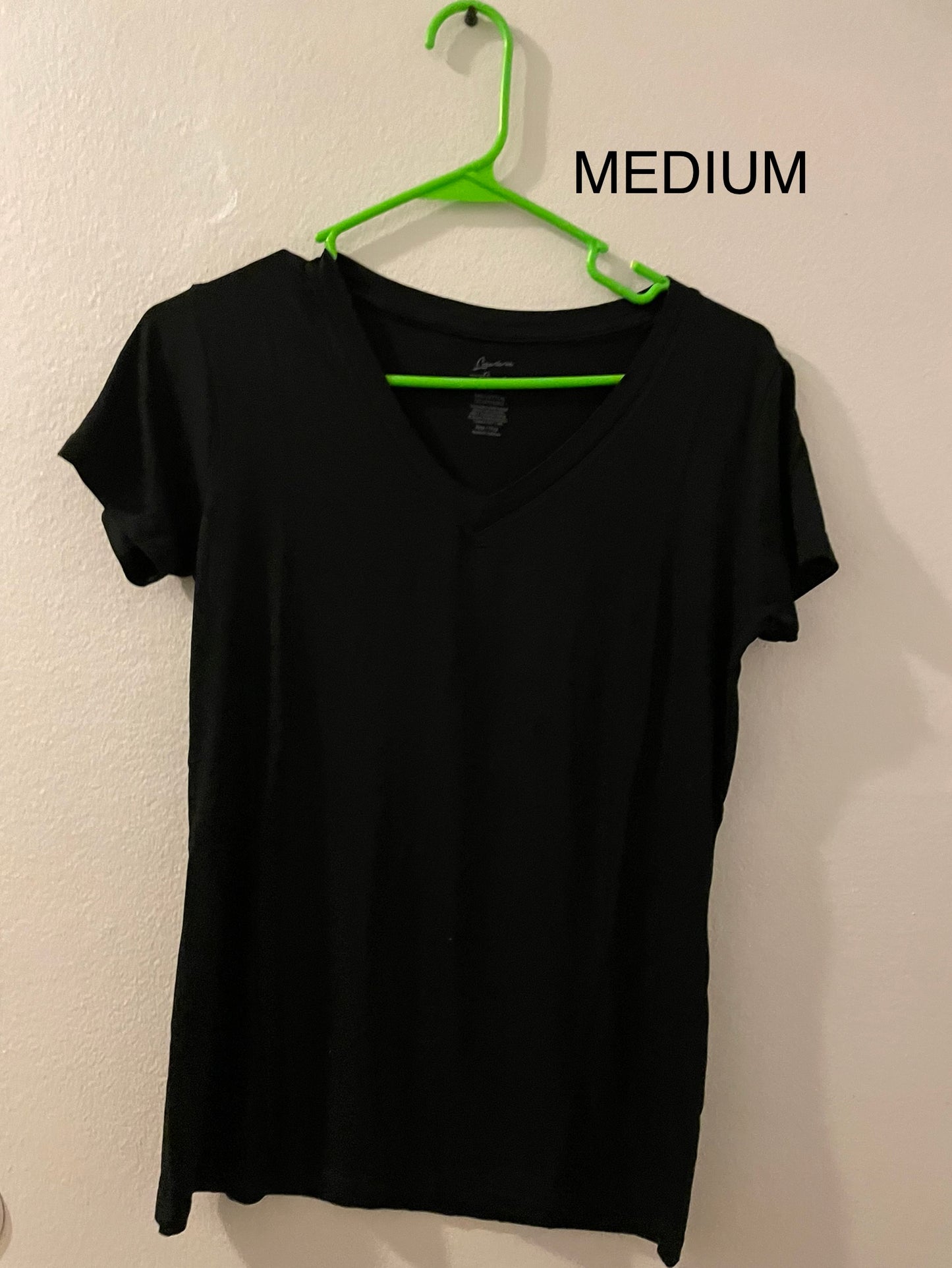 Laviva Black Vneck Tee