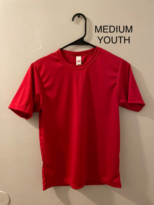 A4 Red Drifit Youth Tee