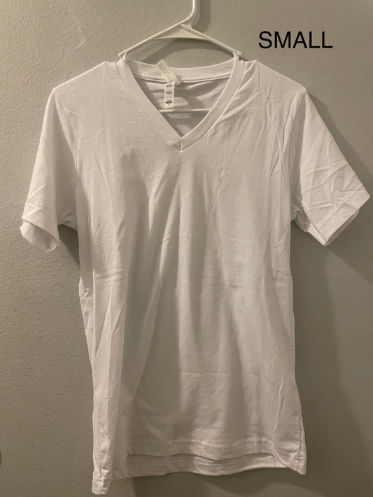 BellaCanvas White Vneck Tee