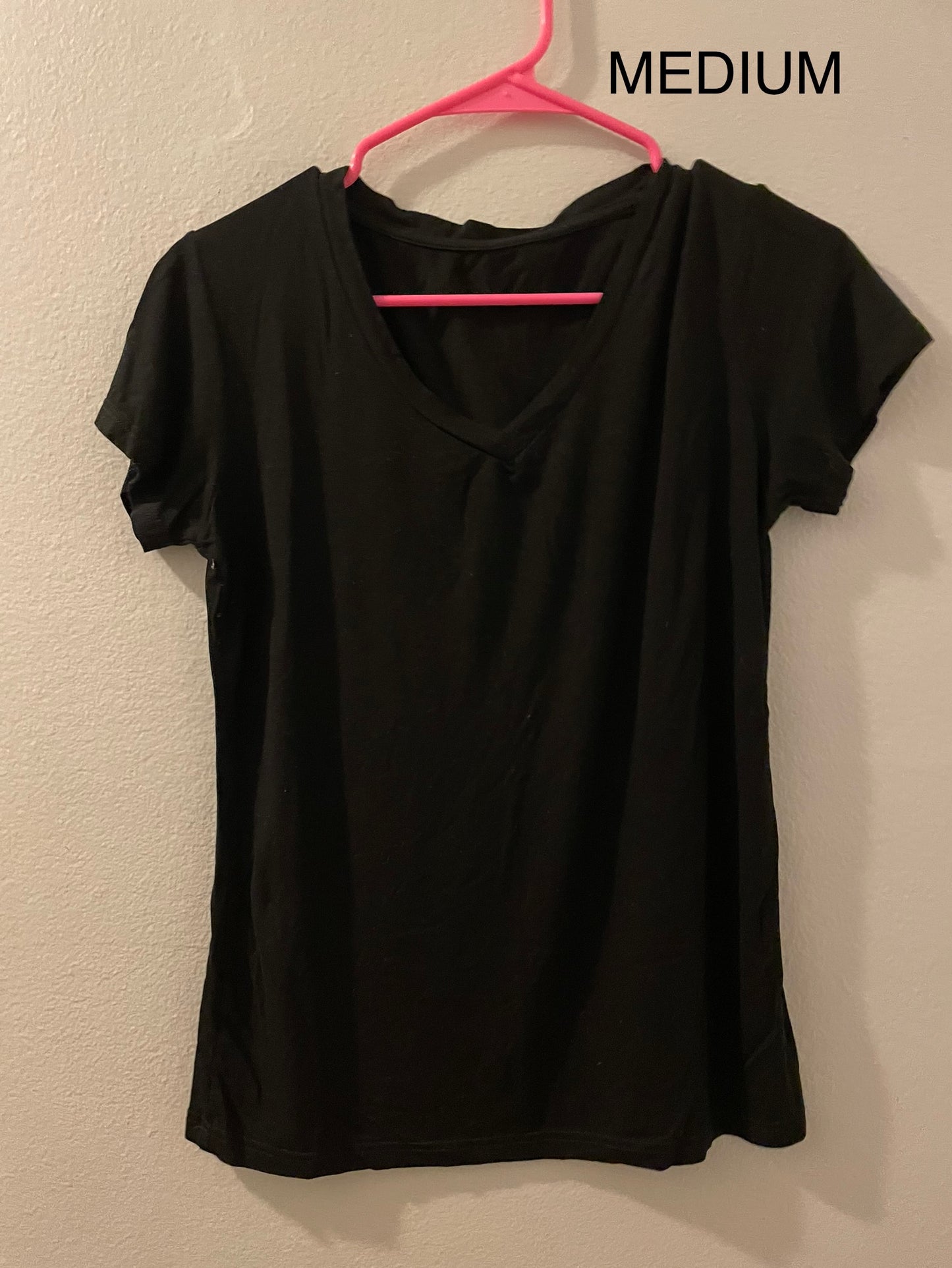 Laviva Black Vneck Tee